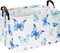 Butterfly Summer Storage Basket, Collapsible Gift Basket with Handles,Kids Toys/Books Box,Room Decor(Blue Butterfly)